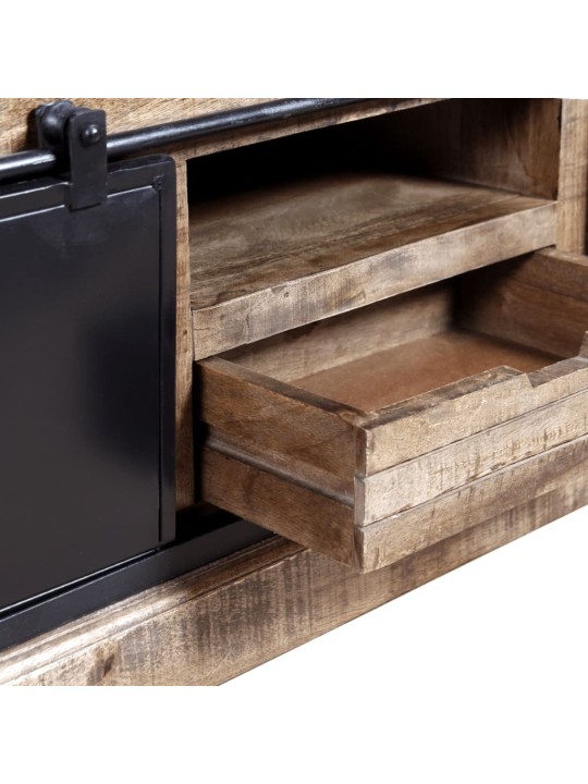 TV stolek s 2 posuvnými dvířky mangovníkové dřevo 110x30x45 cm