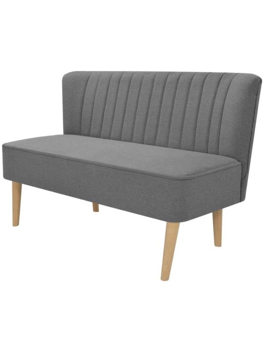 Pohovka textil 117 x 55,5 x 77 cm světle šedá