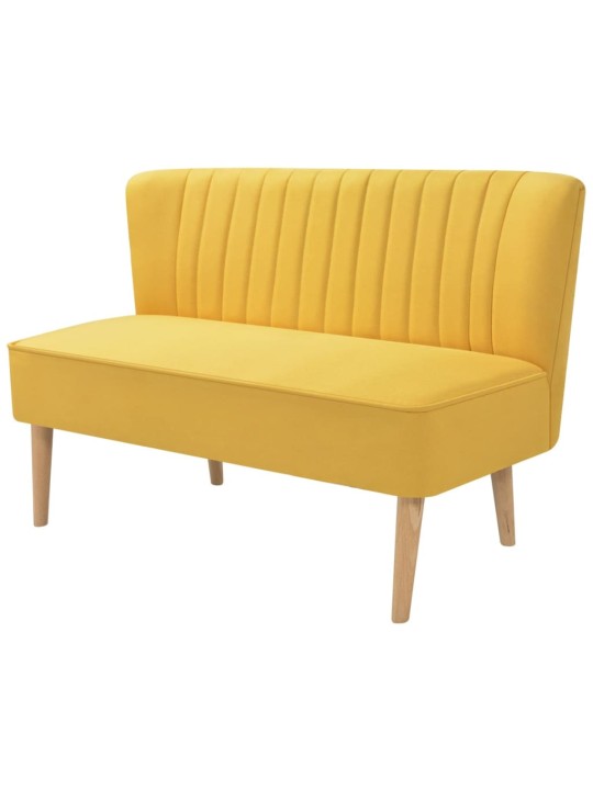 Pohovka textil 117 x 55,5 x 77 cm žlutá