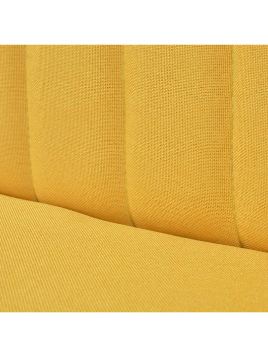 Pohovka textil 117 x 55,5 x 77 cm žlutá
