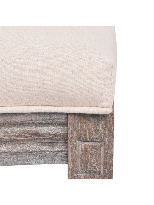 Jídelní židle 4 ks krémové textil