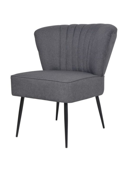 Koktejlová židle tmavě šedá textil