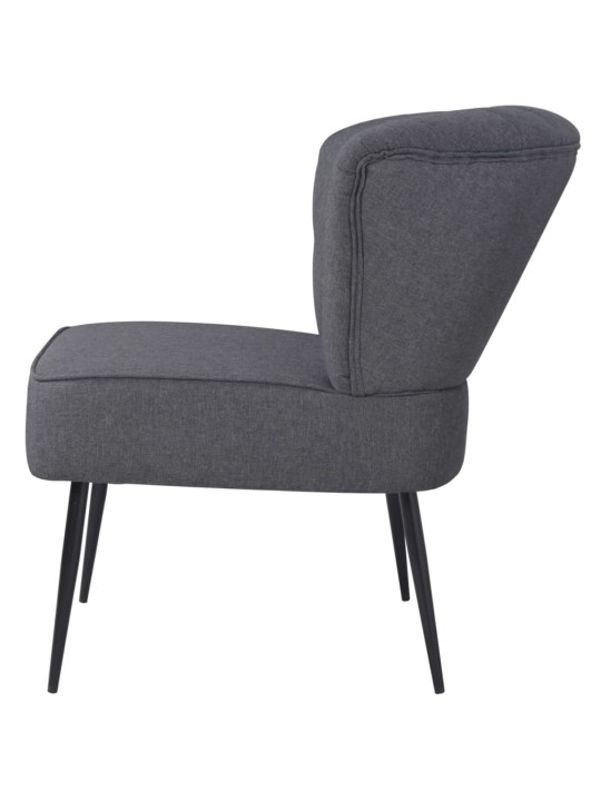 Koktejlová židle tmavě šedá textil
