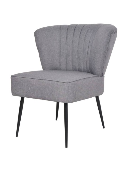 Koktejlová židle tmavě šedá textil