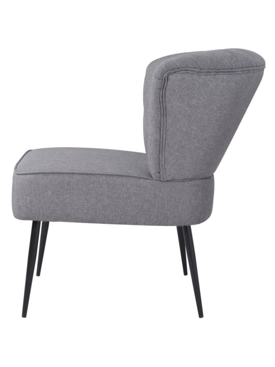 Koktejlová židle tmavě šedá textil
