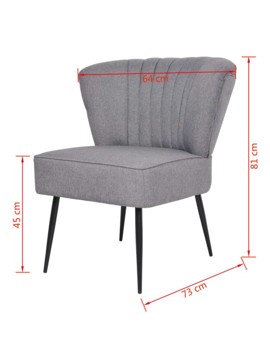Koktejlová židle tmavě šedá textil
