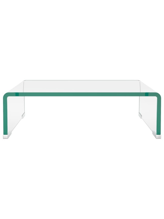 TV stolek / podstavec na monitor čiré sklo 40x25x11 cm