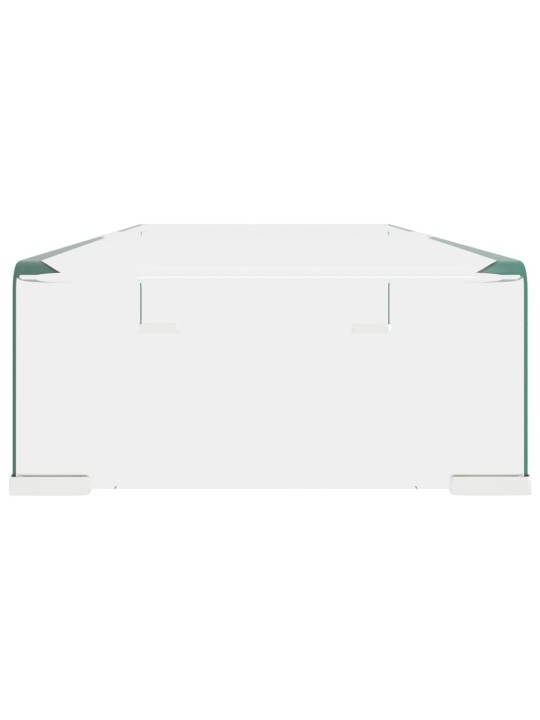 TV stolek / podstavec na monitor čiré sklo 70x30x13 cm