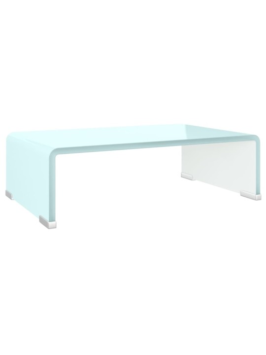 TV stolek / podstavec na monitor sklo zelený 40 x 25 x 11 cm