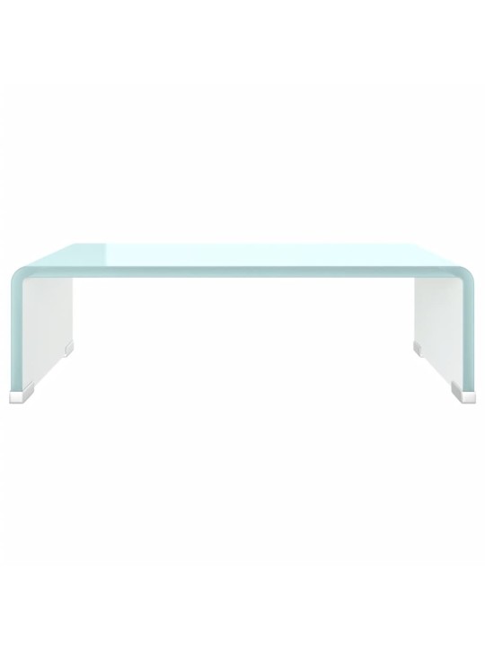 TV stolek / podstavec na monitor sklo zelený 40 x 25 x 11 cm