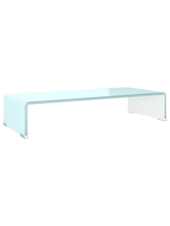 TV stolek / podstavec na monitor sklo zelený 60 x 25 x 11 cm