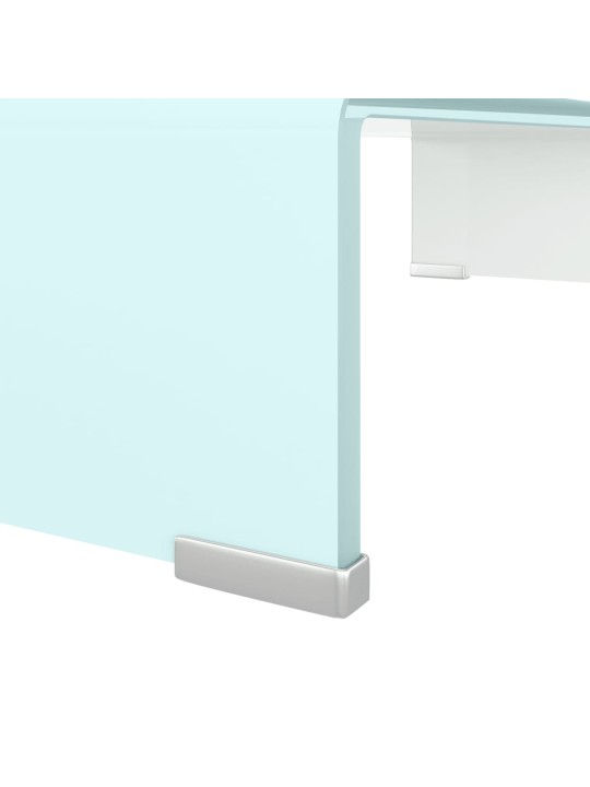 TV stolek / podstavec na monitor sklo zelený 60 x 25 x 11 cm