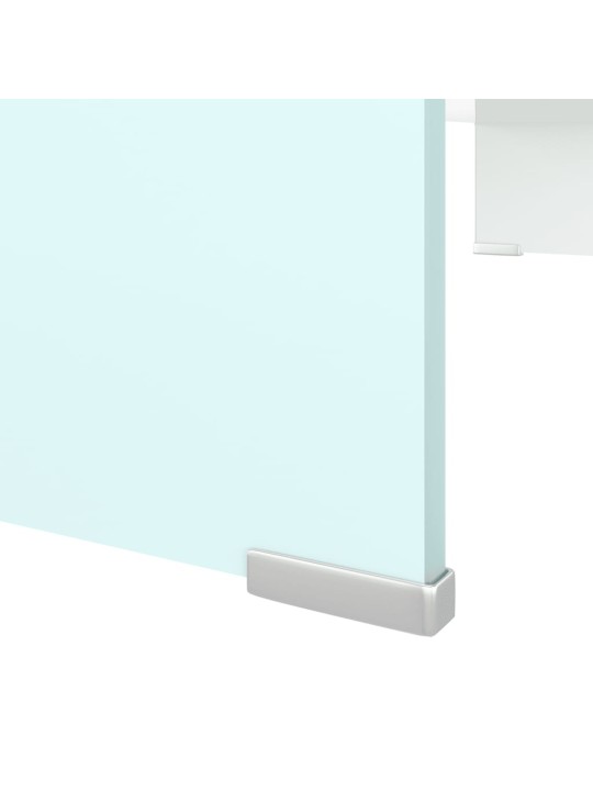 TV stolek / podstavec na monitor sklo zelený 80 x 30 x 13 cm