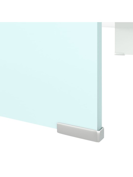 TV stolek / podstavec na monitor sklo zelený 90 x 30 x 13 cm