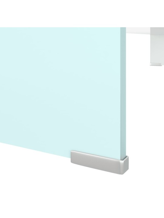 TV stolek / podstavec na monitor sklo zelený 100 x 30 x 13 cm