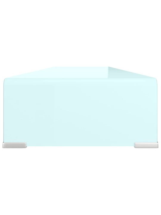 TV stolek / podstavec na monitor sklo zelený 110 x 30 x 13 cm