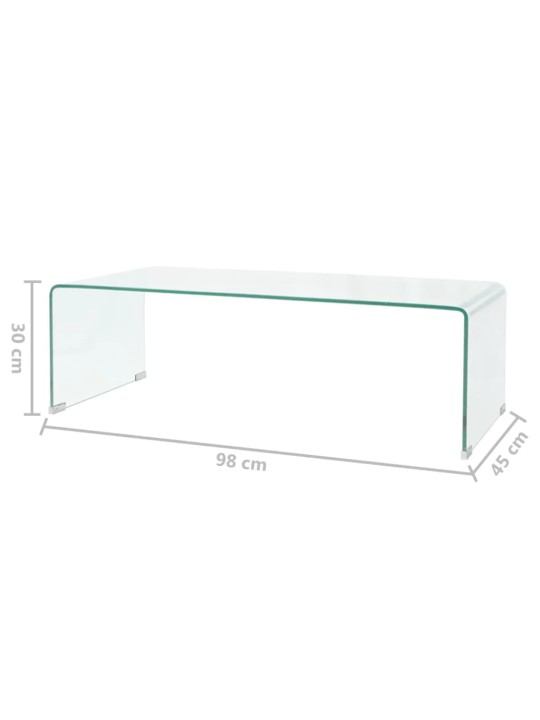 Konferenční stolek tvrzené sklo 98x45x30 cm čiré