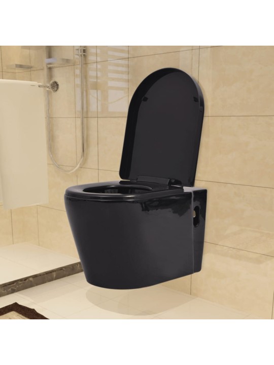 Závěsné WC keramické černé