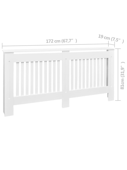 Kryt na radiátor bílý MDF 172 cm