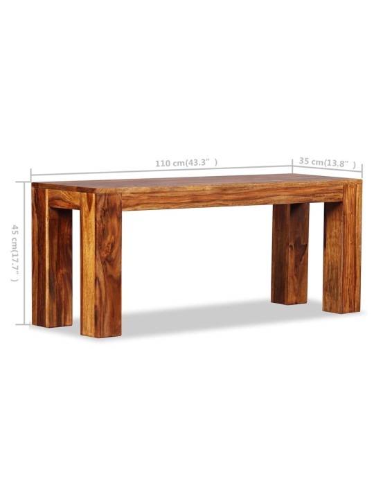 Lavice masivní akáciové dřevo 110 x 35 x 45 cm