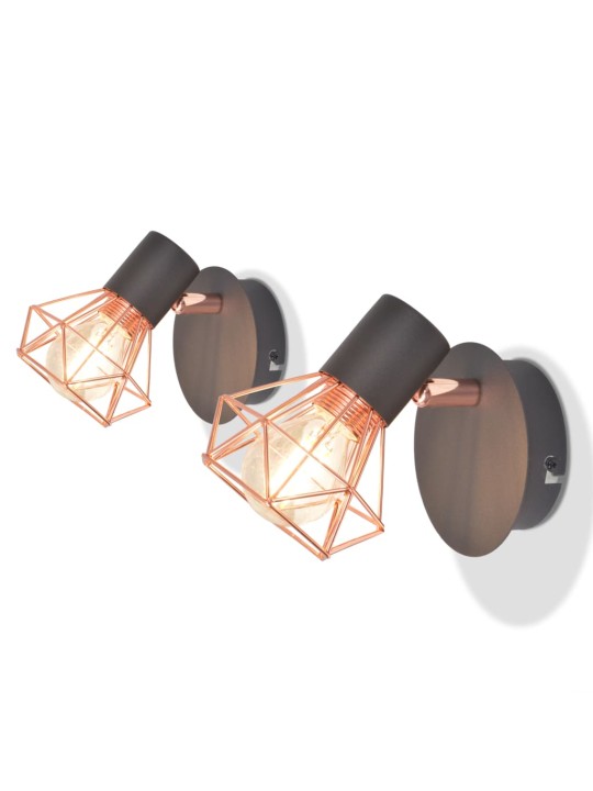 Nástěnné lampy 2 ks 2 LED žárovky se žhavicím vláknem 8 W