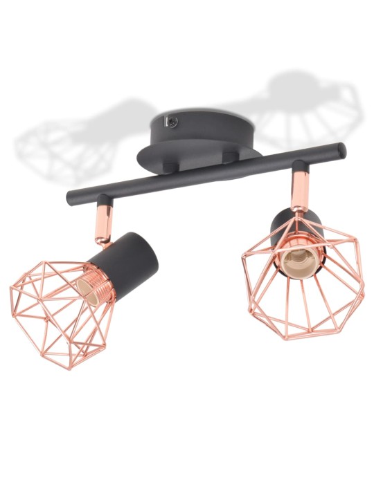 Stropní světlo se 2 LED žárovkami se žhavicím vláknem 8 W