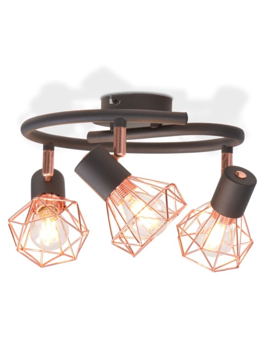 Stropní světlo se 3 LED žárovkami se žhavicím vláknem 12 W