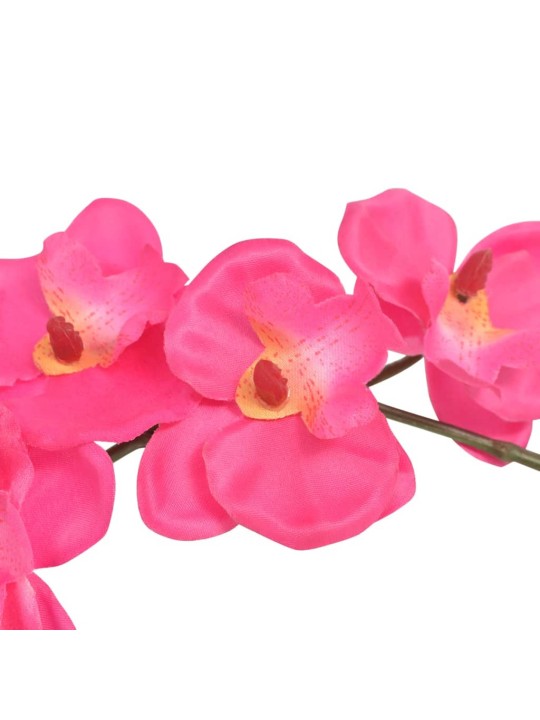 Umělá rostlina orchidej s květináčem 30 cm červená
