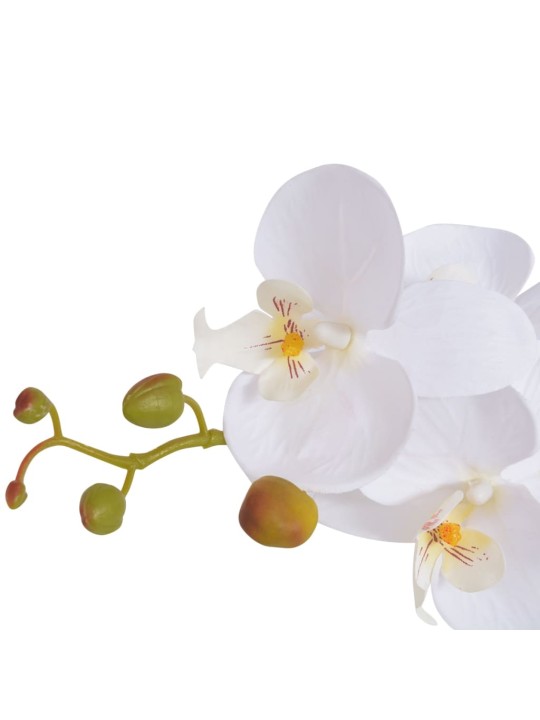 Umělá rostlina orchidej s květináčem 65 cm bílá