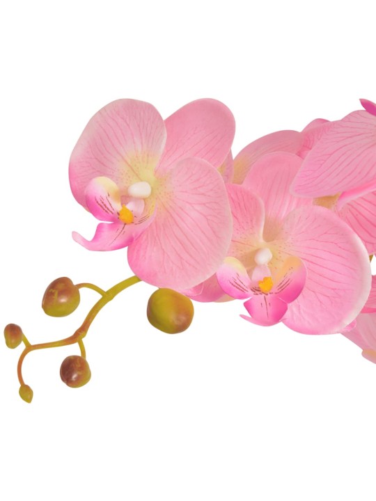 Umělá rostlina orchidej s květináčem 65 cm růžová