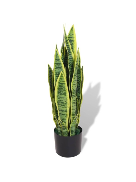 Umělá rostlina sansevieria s květináčem 65 cm zelená