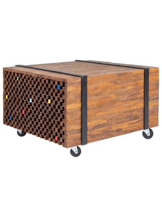 Odkládací stolek, teak, 60x60x38 cm