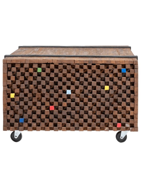 Odkládací stolek, teak, 60x60x38 cm