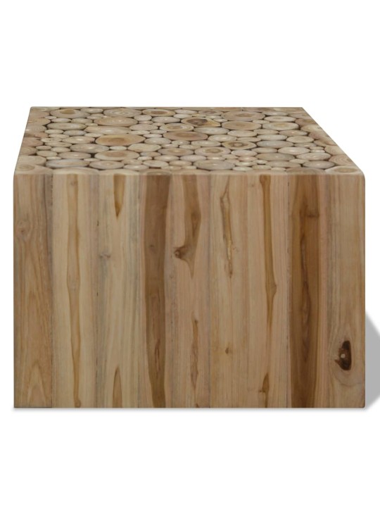 Konferenční stolek, pravý teak, 50x50x35 cm