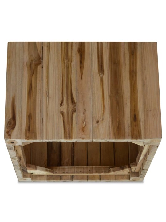 Konferenční stolek, pravý teak, 50x50x35 cm
