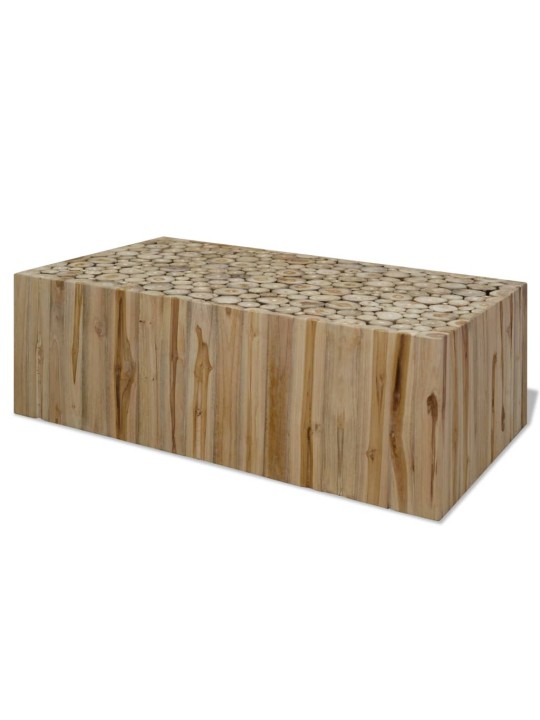 Konferenční stolek pravý teak 90 x 50 x 30 cm