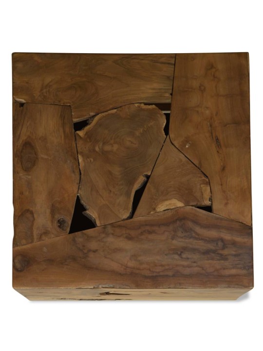 Konferenční stolek, pravý teak, 50x50x35 cm, hnědý
