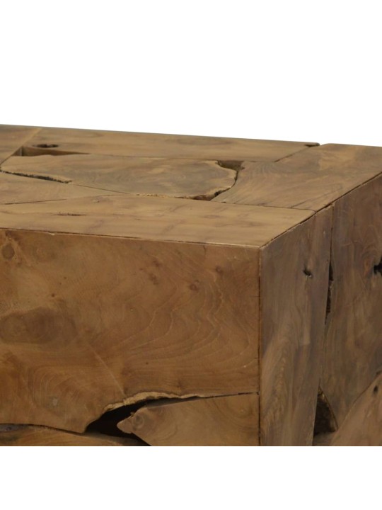 Konferenční stolek, pravý teak, 50x50x35 cm, hnědý