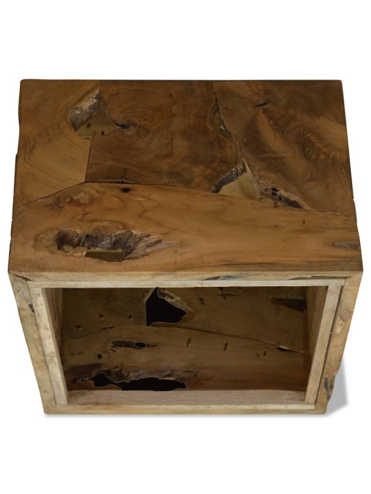 Konferenční stolek, pravý teak, 50x50x35 cm, hnědý