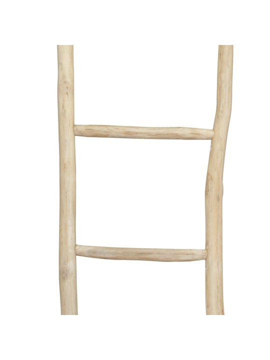 Věšák na ručníky s 5 příčlemi, přírodní teak, 45x150 cm
