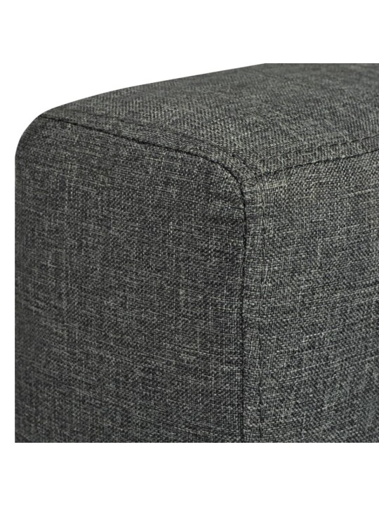 Dvojdílná sada pohovek textil tmavě šedá