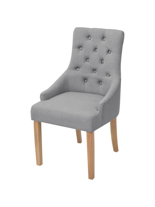 Jídelní židle 4 ks světle šedé textil