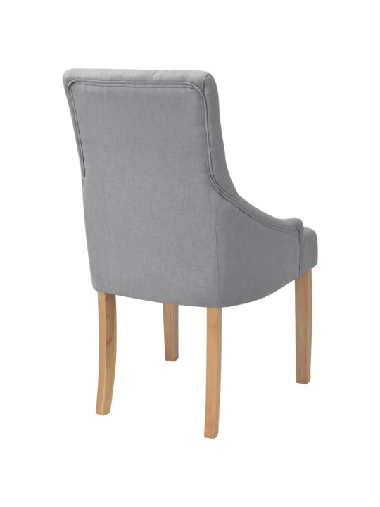 Jídelní židle 4 ks světle šedé textil