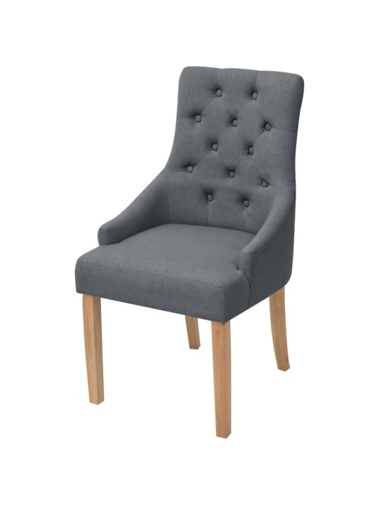 Jídelní židle 6 ks tmavě šedé textil