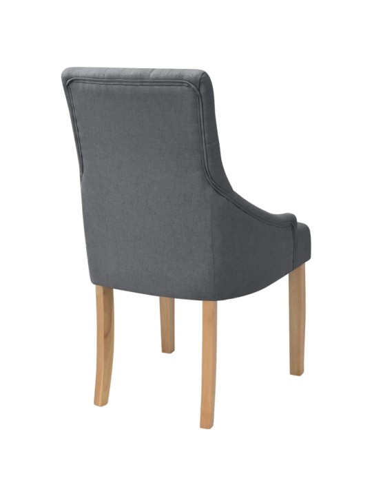 Jídelní židle 6 ks tmavě šedé textil