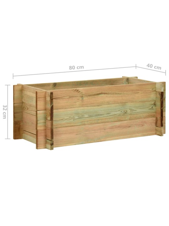 Vyvýšený zeleninový záhon impregnovaná borovice 80 cm