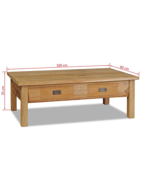 Konferenční stolek masivní teak 100 x 60 x 35 cm