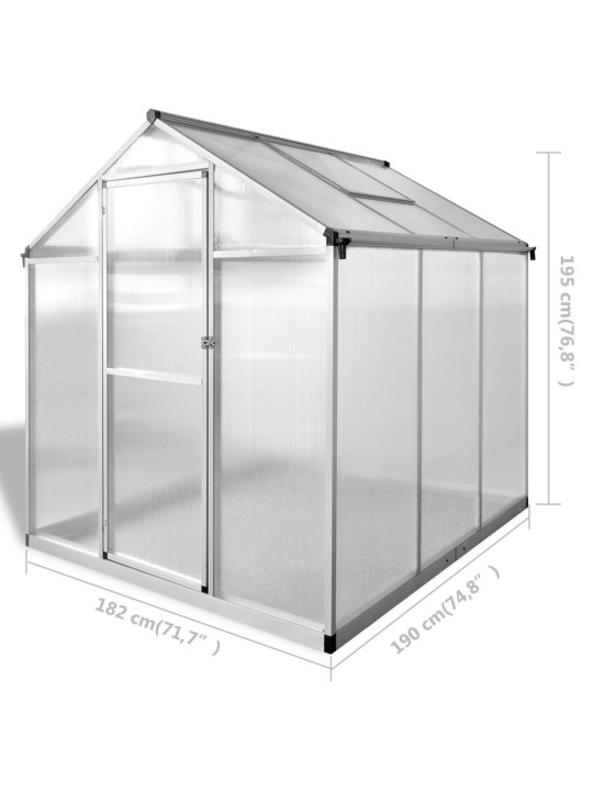 Skleník zpevněný hliník 3,46 m²