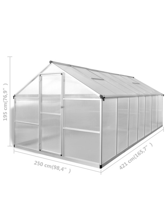 Skleník zpevněný hliník 10,53 m²
