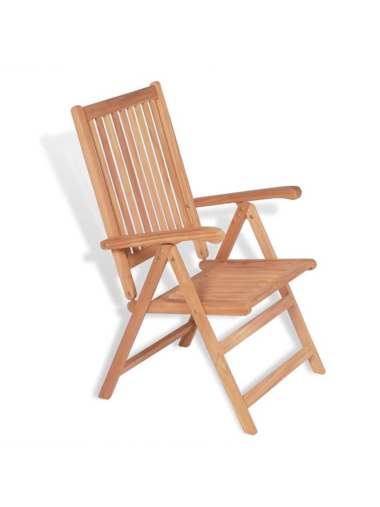 Polohovatelné zahradní židle 2 ks masivní teak
